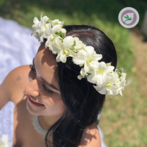 corona de flores para pelo